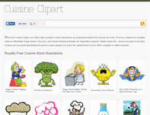 Tablet Screenshot of cuisineclipart.com